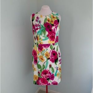 Dressbarn, Size 16, Sleeveless, Multi-Colored Floral Dress